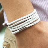 Bracelet Couro Chain link
