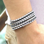 Bracelet Couro Chain link