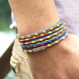 Bracelet Couro Chain link