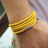 Bracelet Couro Chain link