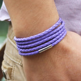 Bracelet Couro Chain link