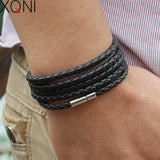 Bracelet Couro Chain link
