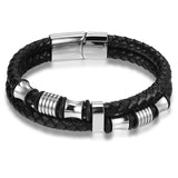 Bracelet Couro Genuíno Double Layer