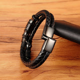 Bracelet Couro Genuíno Double Layer